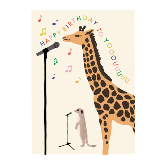 Postkarte "Happy Birthday Giraffe"