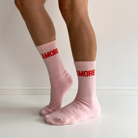 Socken "AMORE" - rosa